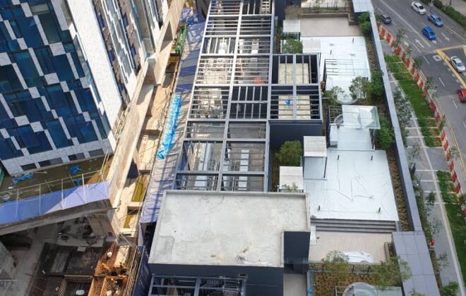 Commercial steel roof structure