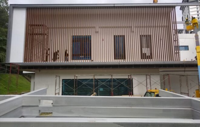 Private residence aluminium louvre and exterior metalwork