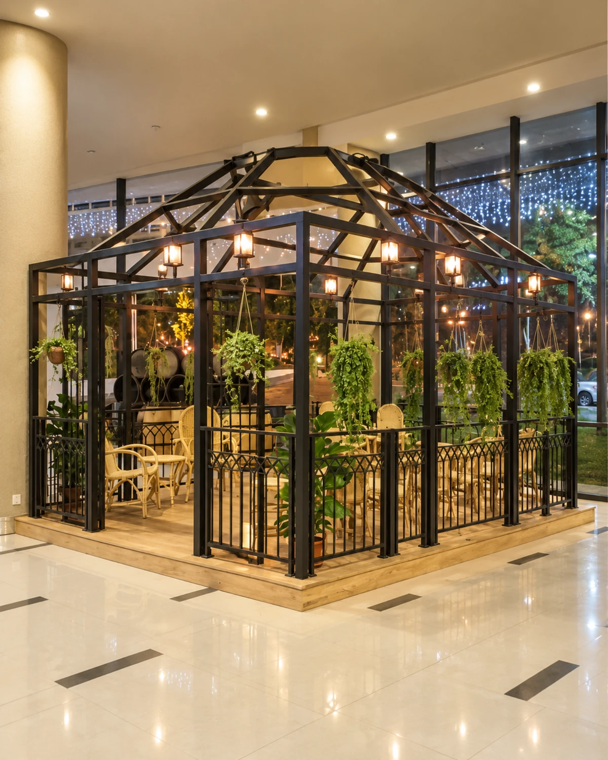 Indoor steel pavilion
